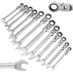 12pcs Metric Adjustable 8-19mm Ratcheting Double End <b>Socket</b> Wrench Set Case Durable Chrome Vanadium Steel Industrial Grade OEM - Product Image 2