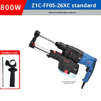 Perceuse à percussion industrielle filaire Dongcheng 800W, moteur sans balais, mandrin 3/4 po, diamètre de perçage max. 30 mm, OEM Z1C-FF05-26XC