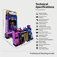 Simulateur de jeu interactif d'arcade à deux joueurs de haute qualité pour l'intérieur, avec deux pistolets, jeu vidéo de tir, parc d'attractions
