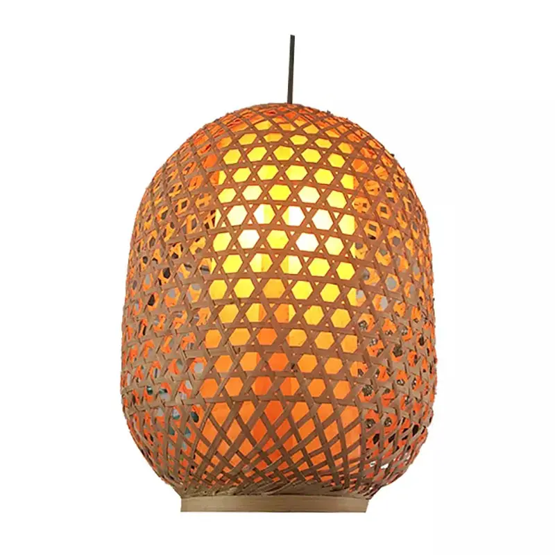 Hot-Selling Handmade Retro Lighting Creative Natural Bamboo Woven Lamp Shades