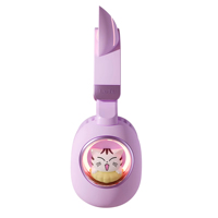 Casque audio sans fil stéréo MS-B5 avec oreilles de chat mignonnes, cadeau pour fille, casque de jeu pliable pour enfants avec éclairage RGB