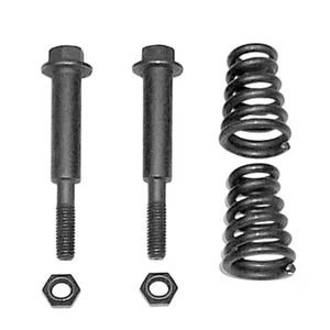 Kit de boulons à ressort Bride d'échappement Tuyau d'échappement de voiture Boulons et écrous à ressort de couleur noire - Product Image 1