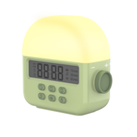 Jam Alarm Digital Lampu Malam Bayi ABS, Timer Penenang Tidur untuk Bayi