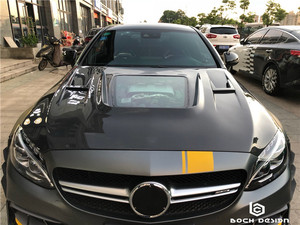 Nouveau capot et cache-nez en fibre de carbone avec verre transparent pour Mercedes-Benz C63 W205 - Product Image 2