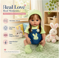 Nuevo Muñeco Bebé Reborn de 45 cm (18 Pulgadas), Realista, de Vinilo Suave, Muñeca Princesa, Juguete para Casa de Muñecas