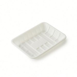 Assiettes jetables en amidon de maïs de forme carrée, vaisselle biodégradable - Product Image 4