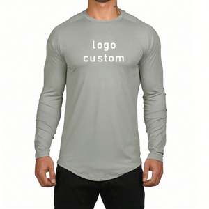 High Quality <b>Men</b> <b>Muscle</b> <b>Fit</b> Workout Gym Long Sleeve <b>T</b> <b>Shirt</b> Custom Logo Athletic Wear <b>Men</b> Long Sleeve <b>T</b> <b>Shirt</b> - Product Image 1