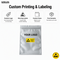 Sac antistatique ESD personnalisé avec logo pour composants électroniques PCB IC, sac de protection antistatique 50*60cm