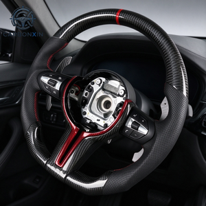 Volant sport personnalisé à 3 branches avec poignée standard en fibre de carbone et cuir pour E92 F30 F10 E60 F31 F82 E61 E90 E39 E91 E70 - Product Image 5
