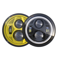 Phare de voiture à Led, œil d'ange, Ip68, 45W, 7 pouces, œil de démon, rvb, phare rond pour suzuki jimny, nouveau, 2023