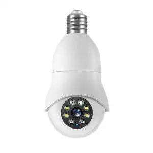 Disponibile lampadina per interni da 2mp Camara Wireless Night Vision CCTV 360 gradi panoramica Wifi E27 presa per lampadina telecamera di rete PTZ