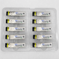 Transceiver Optik Stock IIIV 1.25G BiDi SFP 80km Single-mode Fiber Simplex LC DDM Gigabit SFP Module untuk Pusat Data Grosir