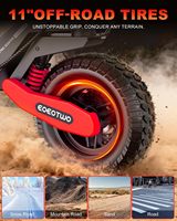 Trottinette électrique pour adultes, pneus tout-terrain de 11 pouces, moteur 1200W/2400W, autonomie de 20 à 45 milles, double suspension, charge maximale de 150 kg, pliable