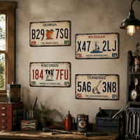 Plaque de plaque d'immatriculation décorative personnalisée, panneau métallique émaillé sur mesure pour la remise des diplômes, Noël, Halloween - Peinture contemporaine