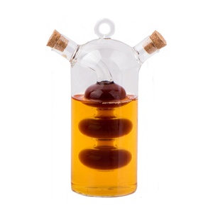 Botella <span class=keywords><strong>de</strong></span> aceite y vinagre <span class=keywords><strong>de</strong></span> vidrio <span class=keywords><strong>de</strong></span> borosilicato alto, 2 en 1, doble pared, doble boca, <span class=keywords><strong>con</strong></span> <span class=keywords><strong>tapa</strong></span> <span class=keywords><strong>de</strong></span> <span class=keywords><strong>corcho</strong></span> - Product Image 4