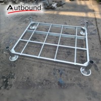 Étagères de stockage de palettes en acier Q235 robustes, galvanisées à chaud/revêtement en poudre, empilables pour la manutention de marchandises en entrepôt