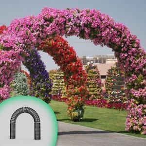 Vente directe usine – Service OEM – Arche florale artisanale, grands pots de fleurs d'extérieur avec décor LED pour jardin urbain - Product Image 6