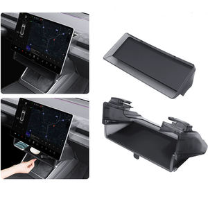 قطعتان لسيارة تسلا موديل Y جونيبر 2025 2026، صندوق تخزين مغناطيسي للخصوصية تحت الشاشة قابل للطي، صندوق تخزين للشاشة وملحقاتها - Product Image 2