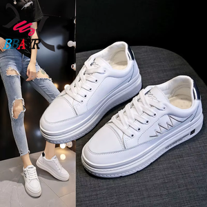 Zapatos Deportivos Casuales para Mujer, Transpirables, con Suela Gruesa, Estilo Estudiante, Color Blanco, 2021 - Product Image 3