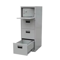 Armoire de classement format légal, mobilier de bureau à domicile, rangement de documents, armoire verticale en acier à 4 tiroirs avec coffre-fort