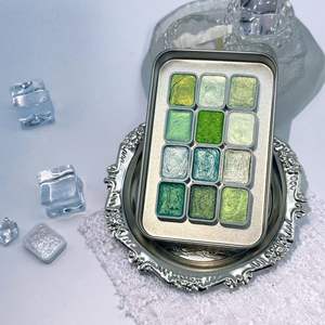 Nacré <span class=keywords><strong>Aquarelle</strong></span> Solide Pigment Split Or Poudre Enveloppé Fleur Teinture Thangka Nail Art DIY Peinture <span class=keywords><strong>Aquarelle</strong></span> Peintures - Product Image 1