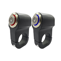 Commutateur rouge/bleu de commande de bouton poussoir de moto de phare de support de guidon de moto