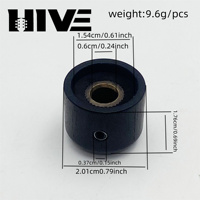 HIVE Electrowood Guitar Volume Tone Control Knobs Made Cocoa Puro Wood Rosewood Ebony Touch Wooden Potentiometer Caps Knob