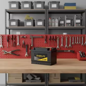 Nueva Batería de <span class=keywords><strong>Coche</strong></span> de Plomo-Ácido POWSEA de Alta Calidad, 12V <span class=keywords><strong>68Ah</strong></span> 600 CC, Libre de Mantenimiento, Estándar DIN68, Garantía de 12 Meses, Reemplazo - Product Image 2