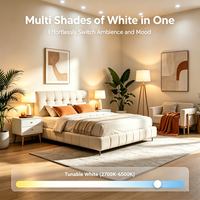 Bombilla LED Inteligente GU10 CW 4.5W 400LM con Lente, Certificación CE ERP, Compatible con Tuya Wifi, Control por Aplicación Alexa y Google, Regulable, para el Hogar