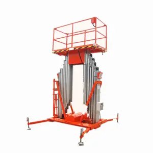 4-24m 2023 Best selling Single duplo três Mastro Ladder Man Lift Table Plataforma Aérea de Trabalho Portátil Man Lift