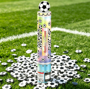 Cañón de Confeti de Papel Biodegradable con Forma de Balón de Fútbol Personalizado para la Copa <span class=keywords><strong>Mundial</strong></span> de Fútbol 2026, para Fiestas de Cumpleaños, Diwali, Navidad - Product Image 1