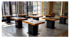 AOPA-mesa de comedor redonda para restaurantes, moderna y concisa, Comercial - Product Image 4