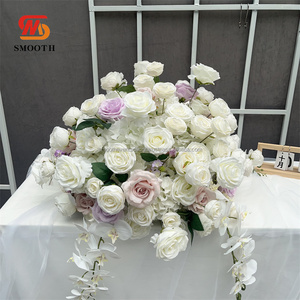 Suave calidad superior Venta caliente diseño blanco lavanda orquídea flor bola centro de mesa para boda decoración Floral arreglo de eventos - Product Image 1