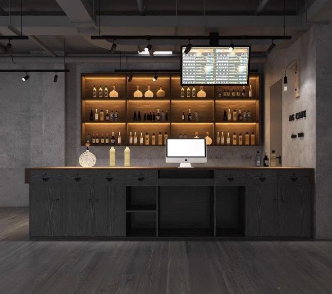 Custom Home Bar Counter Set - Modern Design & Free Standing