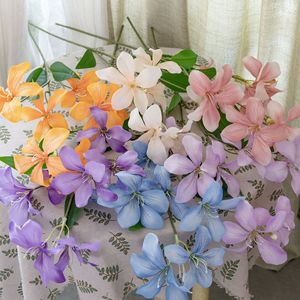 ดอกกล้วยไม้ประดิษฐ์ CallaFloral ก้านเดี่ยว สีม่วงอ่อน สีม่วงแชมเปญ สีส้ม สีฟ้า สีชมพู ทำจากโพลีเอสเตอร์ สำหรับตกแต่งภายใน - Product Image 1