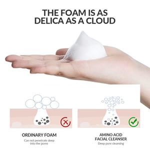 Crema Limpiadora Facial Vegana de Aminoácidos de Melocotón de Marca Privada, Limpiador Facial Espumoso de Limpieza Profunda - Product Image 6