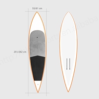 Planche de surf foil GY, design entièrement en carbone blanc, 251x55CM, 8KG, avec option de logo personnalisé, pour sports nautiques unisexes.