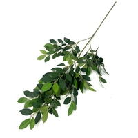Feuilles artificielles à tige unique LUYI, plantes vertes artificielles pour la décoration de la maison