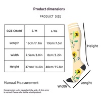 Chaussettes de compression sportives en nylon tricoté pour Noël, longues, décontractées, pour hommes et femmes, idéales pour la course et le fitness en extérieur