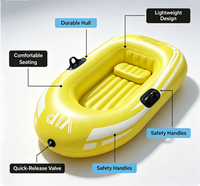 Kayak gonflable en PVC pour la pêche, radeau pour activités nautiques, capacité de 2 personnes, modèle pour enfants, poignée épaissie