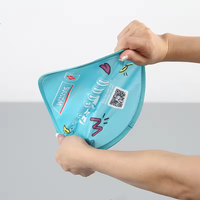 Ventilateur rabattable avec pochette Offre Spéciale à disque volant personnalisé Promo jouet cadeaux LOGO impression matériau en nylon ventilateur pliable ventilateur pliant