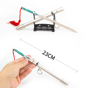 Pop Up éjection jouets épée en alliage <span class=keywords><strong>de</strong></span> Zinc porte-clés épée <span class=keywords><strong>Art</strong></span> en ligne Anime épée sac et clé décoration - Product Image 4