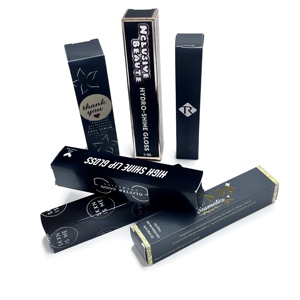 Boîtes cosmétiques noires style Dark Style, emballage en papier long personnalisé avec logo pour les marques <span class=keywords><strong>de</strong></span> gloss et <span class=keywords><strong>de</strong></span> maquillage - Product Image 1