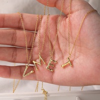 Collier avec pendentif lettre initiale en forme de bulle, en argent sterling 925, bijoux fins personnalisés, 26 lettres de l'alphabet, plaqué or 18 carats pour femmes