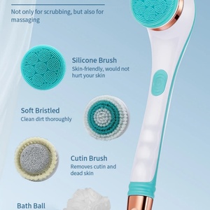Brosse de nettoyage électrique sans fil pour le bain avec logo personnalisé, exfoliant corporel en silicone - Product Image 5