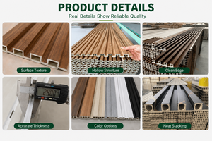 لوح جداري مموج من مركب الخشب والبلاستيك بتصميم تقليدي للاستخدام المنزلي - Product Image 4