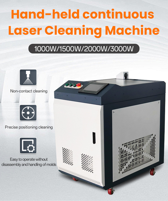 Fiber Laser Cleaning Machine 1000-3000W for Stainless Steel with Automatic Control