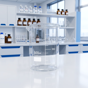 Bécher en verre borosilicate transparent 3.3 de 500 ml avec graduations pour expériences scientifiques MAYALAB - Product Image 3