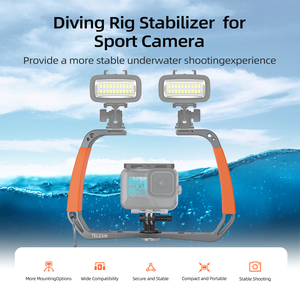 Support <span class=keywords><strong>de</strong></span> caméra <span class=keywords><strong>de</strong></span> plongée étanche - Plateforme stabilisatrice en alliage d'aluminium pour GoPro, DJI, Insta360, photographie sous-marine, vlogging - Product Image 4