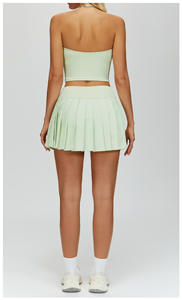 Set Rompi Olahraga Wanita Lengan Pendek Premium Bra untuk Wanita Set Rok Tenis Grosir Pakaian Tenis Wanita - Product Image 5